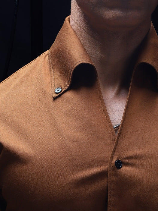 Rust One Piece Cooper Collar Shirt